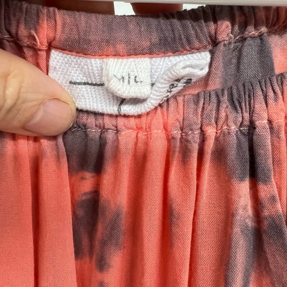 North Shore Tie Dye Ruffle Blouse Women's Size M Orange Bell Sleeve Y2K Flowy - Picture 6 of 6